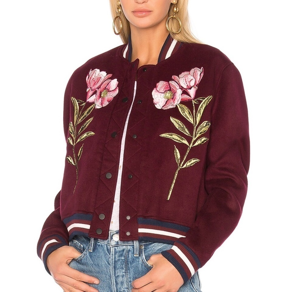 PARKER Pacifico Embroidered Wool Varsity Jacket